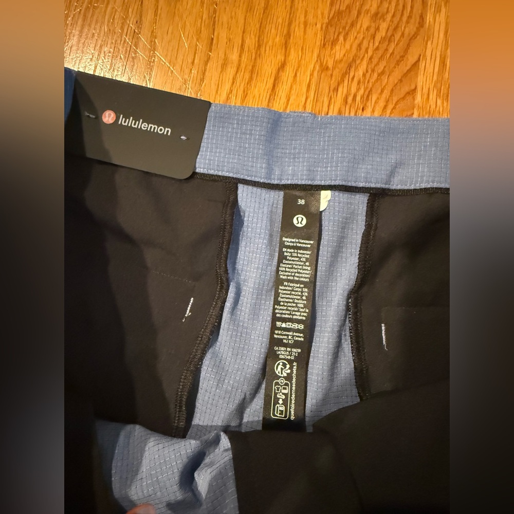 NEW! Lululemon wovenair shorts 38W in color washed denim - Picture 3 of 8